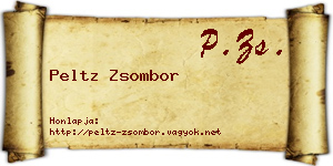 Peltz Zsombor névjegykártya